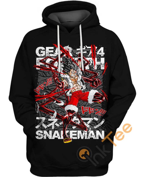 One Piece Luffy Snakeman All Over Print Hoodie - Perfect for Fans
