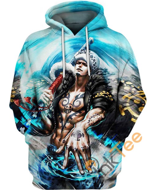 One Piece Trafalgar Law Full Print Hoodie in 3D - Great for Fans of the Anime