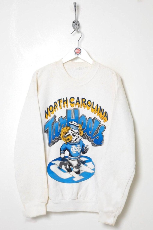 One-of-a-kind Vintage NCAA North Carolina Tar Heels Logo Mascot Sweatshirt, Unisex Sweater Hoodie