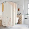 Orange Lake Designer Minimalist Leaf Home Art Boho Abstract Flowers Shower Curtain