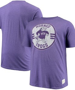 Original Retro Brand Big & Tall Mock Twist T-Shirt for TCU Horned Frogs Fans, Official University Football Fan Shirt
