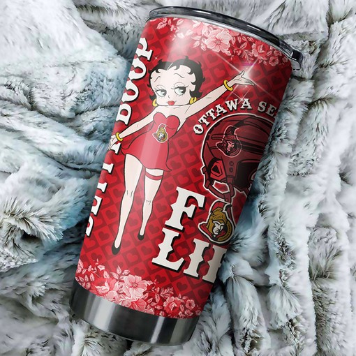 Ottawa Senators NHL Tumbler Betty Boop Design Tumbler for NHL Fans Who Love Style