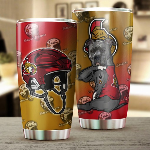 Ottawa Senators NHL Tumbler - Have Fun with Funny Dog Design