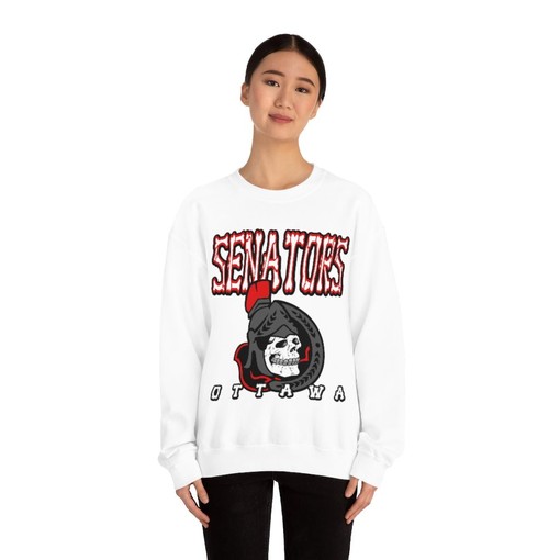 Ottawa Senators Retro NHL HALLOWEEN Sweatshirt and Hoodie for Fans - Image 2
