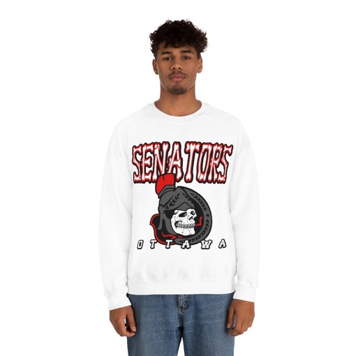 Ottawa Senators Retro NHL HALLOWEEN Sweatshirt and Hoodie for Fans - Image 3