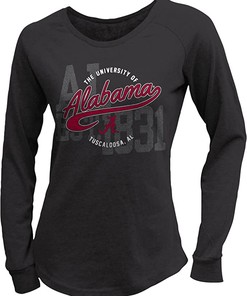 Ouray Sportswear Wow Scoop Neck Long Sleeve Tee and Alabama Sweatshirt Gifts for NCAA Fans