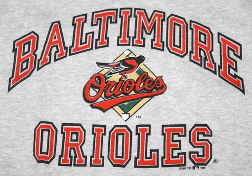 Oversized 90S Baltimore Orioles Sweatshirt with World Series Logo for Baseball Fans - Image 2