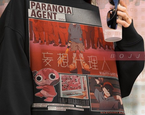 PARANOIA AGENT SWEATShirt: Anime Paranoia Agent Lil Slugger Movie Fans Shirt - Image 4