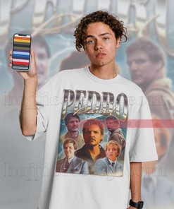 PEDRO PASCAL Retro 90s Shirt: Movie Fans Shirts with Tribute to Narco Actor and Javier PeÃ±a