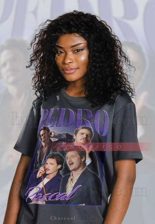 PEDRO PASCAL Tribute Celebrity Shirt: Minimalist Movie Shirt with Cool Design for Fans