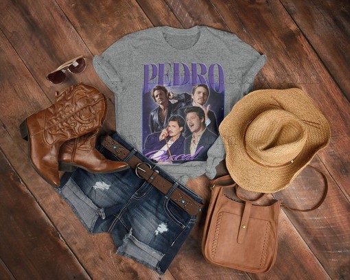 PEDRO PASCAL Tribute Celebrity Shirt: Minimalist Movie Shirt with Cool Design for Fans - Image 3