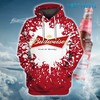 Paint Splatter Effect Budweiser All Over Print 3D Hoodie - Gift