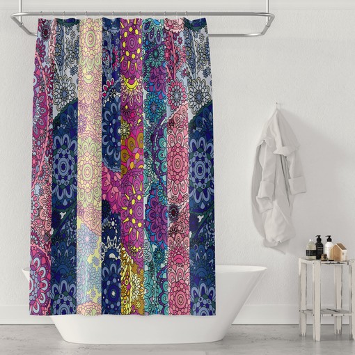 Paisley Boho Shower Curtain Set with Add-On Bathroom Decor Options - Image 2