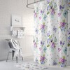 Pansy and Butterfly Floral Shower Curtain Set with Towels and Mat - Delightful Bathroom Decor
