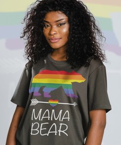 Papa Bear Unisex Tee, LGBTQ+ Queer T-Shirt, Funny LGBT T-Shirt, Gay Pride Gift, Pride Rainbow Movie Character Shirts
