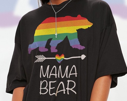 Papa Bear Unisex Tee, LGBTQ+ Queer T-Shirt, Funny LGBT T-Shirt, Gay Pride Gift, Pride Rainbow Movie Character Shirts - Image 2
