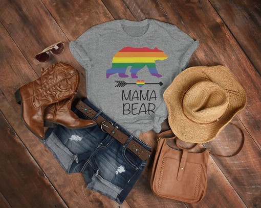 Papa Bear Unisex Tee, LGBTQ+ Queer T-Shirt, Funny LGBT T-Shirt, Gay Pride Gift, Pride Rainbow Movie Character Shirts - Image 3