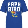 Papa Bird Design Kansas Jayhawks Shirt with American University Shirt, Perfect Gifts For Fans
