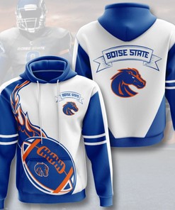 Patriotic Boise State Broncos NCAA US Flag Skull Zip-Up Hoodie