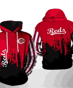 Patriotic Design All Over Print 3D Hoodie for Cincinnati Reds MLB Team US
