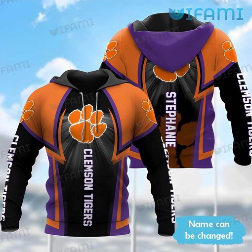 Paw Clemson Tigers All Over Print 3D Hoodie for Men and Women