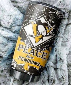 Peace, Love, and Good Drinks for Every Fan - Pittsburgh Penguins NHL Tumbler