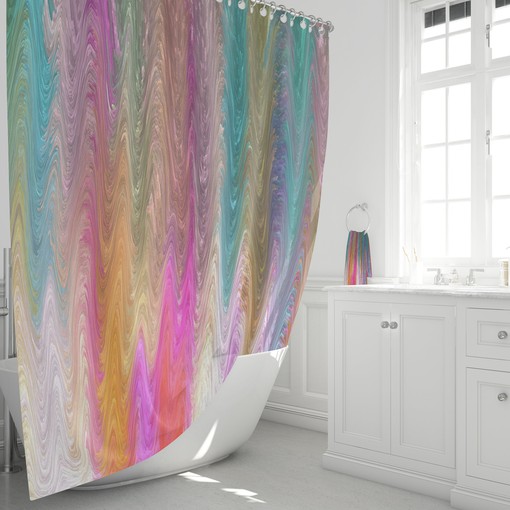Peaceful Waters Boho Chic Shower Curtain / Gypsy Home Decor / Inspirational Bath Print / Bohemian Bathroom Decor Gift