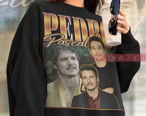 Pedro Pascal Retro 90s Sweatshirt, Narco Fans Hoodie, Actor Tribute Celebrity Sweatshirt, Pedro Pascal Sweatshirt - Image 4