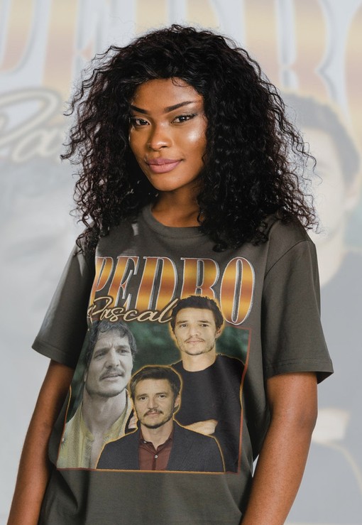 Pedro Pascal Tribute Celebrity Shirt - Retro 90s Narco Pedro Pascal Fans Gift, Pedro Pascal Vintage Shirt