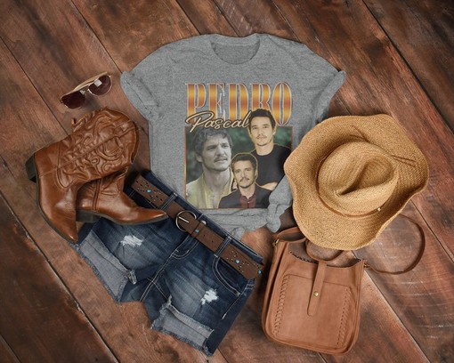 Pedro Pascal Tribute Celebrity Shirt - Retro 90s Narco Pedro Pascal Fans Gift, Pedro Pascal Vintage Shirt - Image 3