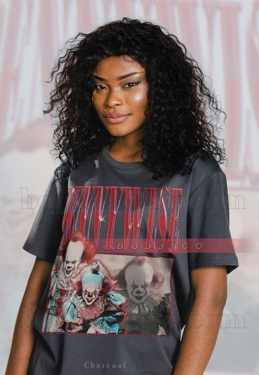 Pennywise Clown Vintage Shirt - Scary Horror Movie Sweatshirt, Killer Clown Halloween T-Shirt, Spooky Clown Char Movie - Image 2