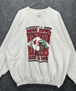 Perfect NCAA Apparel for Fans: Vintage Wisconsin Badgers Rose Bowl Sweatshirt