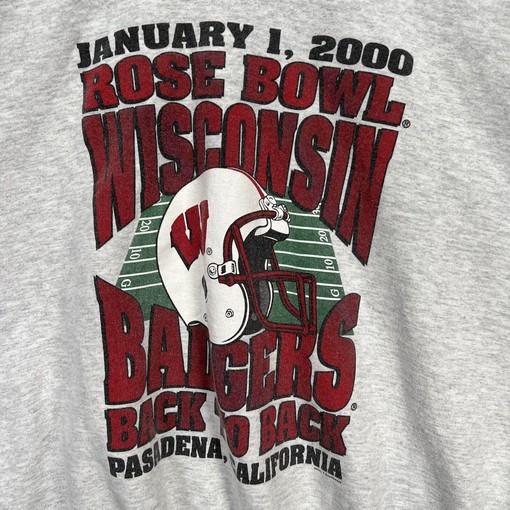 Perfect NCAA Apparel for Fans: Vintage Wisconsin Badgers Rose Bowl Sweatshirt - Image 2