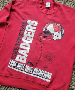 Perfect NCAA Gift for Fans: Vintage Wisconsin Badgers Rose Bowl Champions Sweatshirt