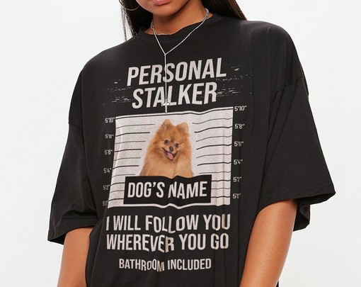 Personal Stalker Unisex Tee, Funny Maltese Movie Shirt, Gift For Dog Lover, Dog Lover Shirt, Bathroom Included T-Shirt - Image 2