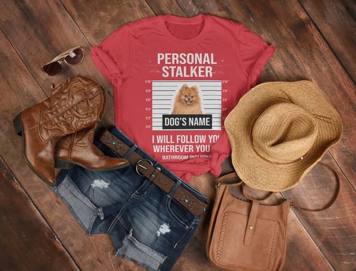 Personal Stalker Unisex Tee, Funny Maltese Movie Shirt, Gift For Dog Lover, Dog Lover Shirt, Bathroom Included T-Shirt - Image 3