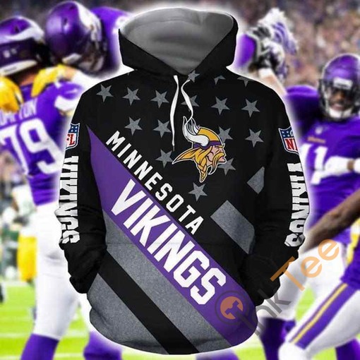 Personalized All Over Print Hoodie for Minnesota Vikings Fans - Custom Design Available