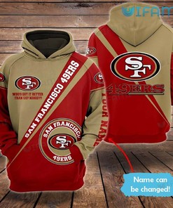 Personalized All Over Print Niners Hoodie - Ideal for San Francisco 49ers Fans