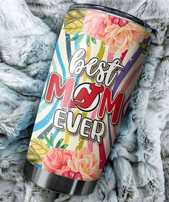 Personalized Best Mom Ever Flower Design New Jersey Devils NHL Tumbler