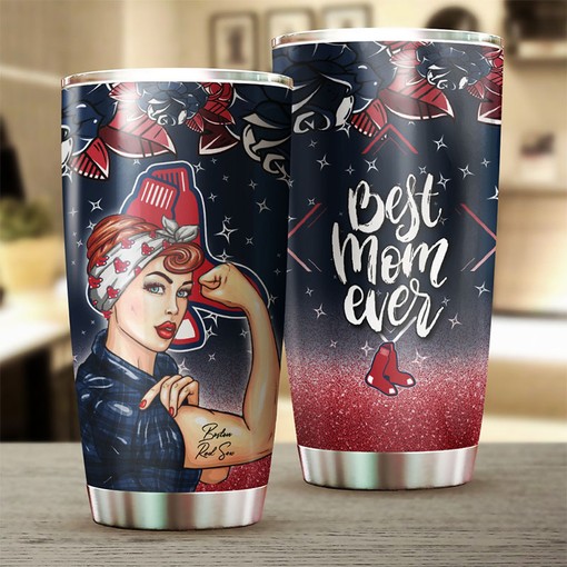 Personalized Boston Red Sox MLB Tumbler for Strong Best Moms with Iconic Logo - Image 2