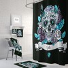 Personalized Diamond Skull Shower Curtain Set - Add Unique Gothic Touches to Your Bathroom
