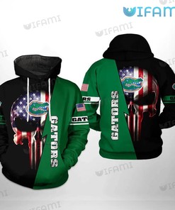 Personalized Florida Gators All-Over Print Hoodie with Custom Name Skull Block
