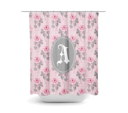 Personalized Granny Chic Shower Curtain with Vintage-Style Bath Items for Classic Bathroom Decor - Image 3