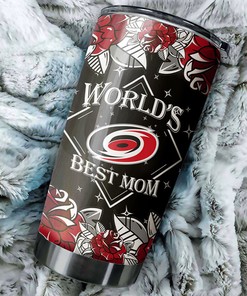 Personalized NHL Tumbler - Carolina Hurricanes World's Best Mom with Team Logo Design