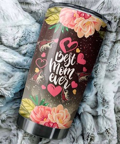 Personalized NHL Tumbler - Phoenix Coyotes Best Mom Ever with Flower Design