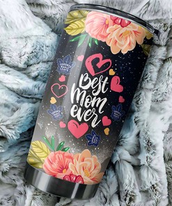 Personalized NHL Tumbler - Toronto Maple Leafs Best Mom Ever with Flower Design