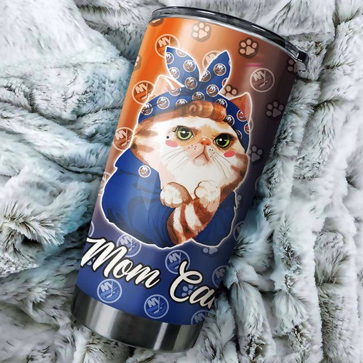 Personalized New York Islanders NHL Tumbler for Cat Moms - Ideal Drinkware for Fans