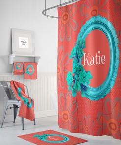 Personalized Orange Shower Curtain - Add a Personalized Touch of Color to Your Bath Decor