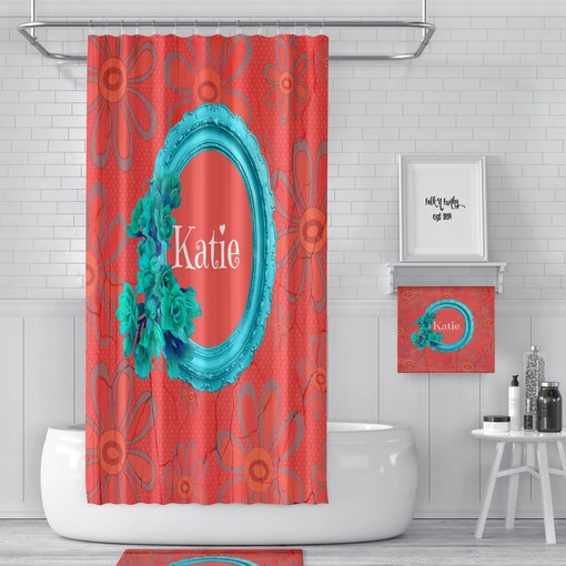 Personalized Orange Shower Curtain - Add a Personalized Touch of Color to Your Bath Decor - Image 3