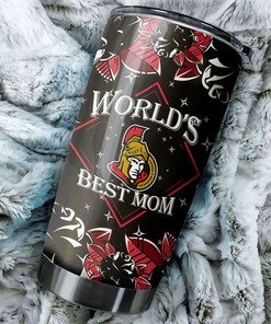 Personalized Ottawa Senators NHL Tumbler for World's Best Moms - Perfect Gift for Sports Fans - NHL Tumbler 20 oz